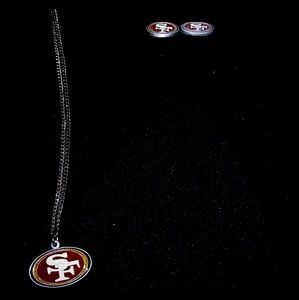 San Francisco 49'er Necklace set. Unisex